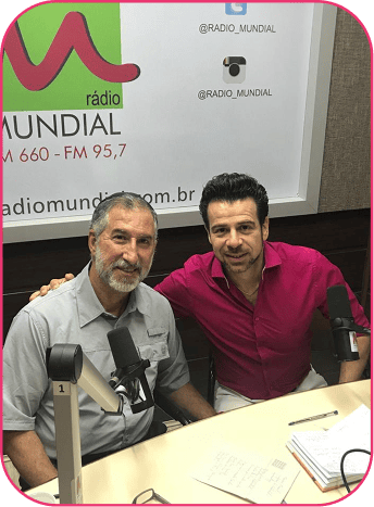 Foto Davi Avraham e o rabino Yosef Saultun